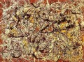 Mural sobre suelo rojo indio Jackson Pollock